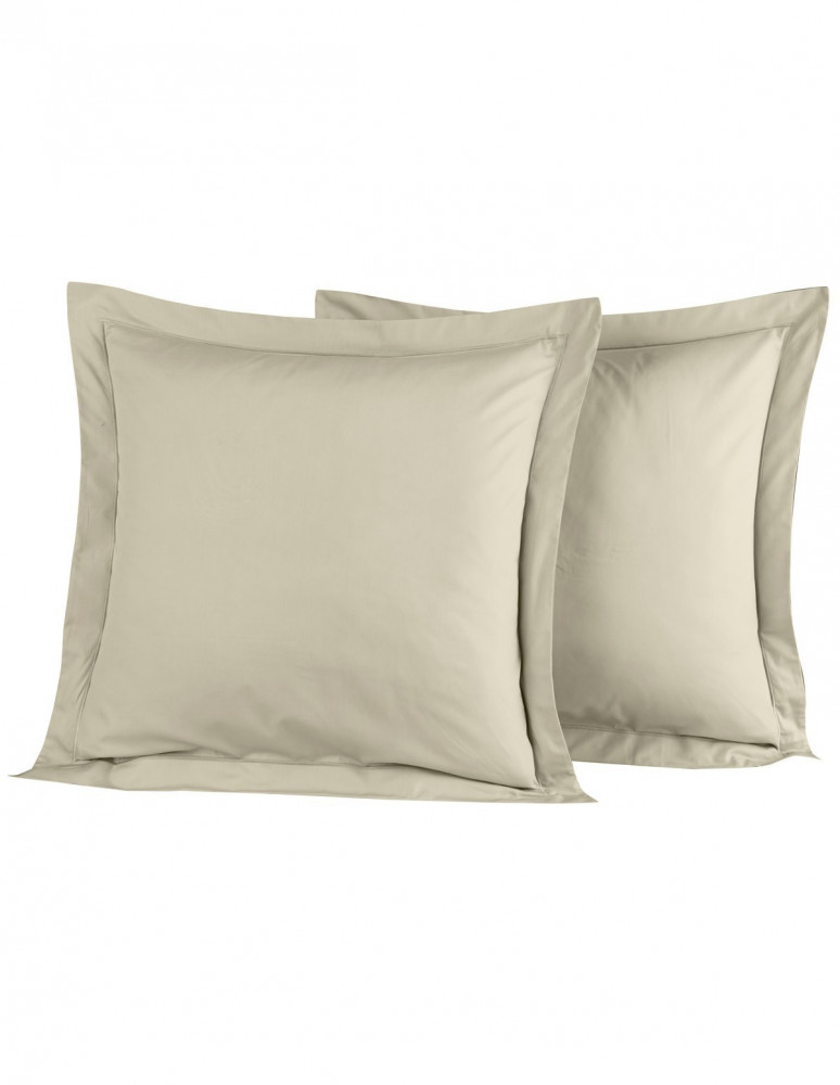 Lot de 2 Taies D'oreiller Unie Percale EASY CARE 80 fils/cm² SENSEI...