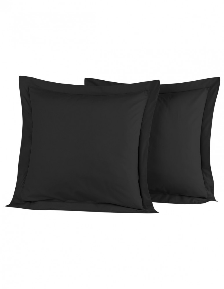 Lot de 2 Taies D'oreiller Unie Percale EASY CARE 80 fils/cm² SENSEI...