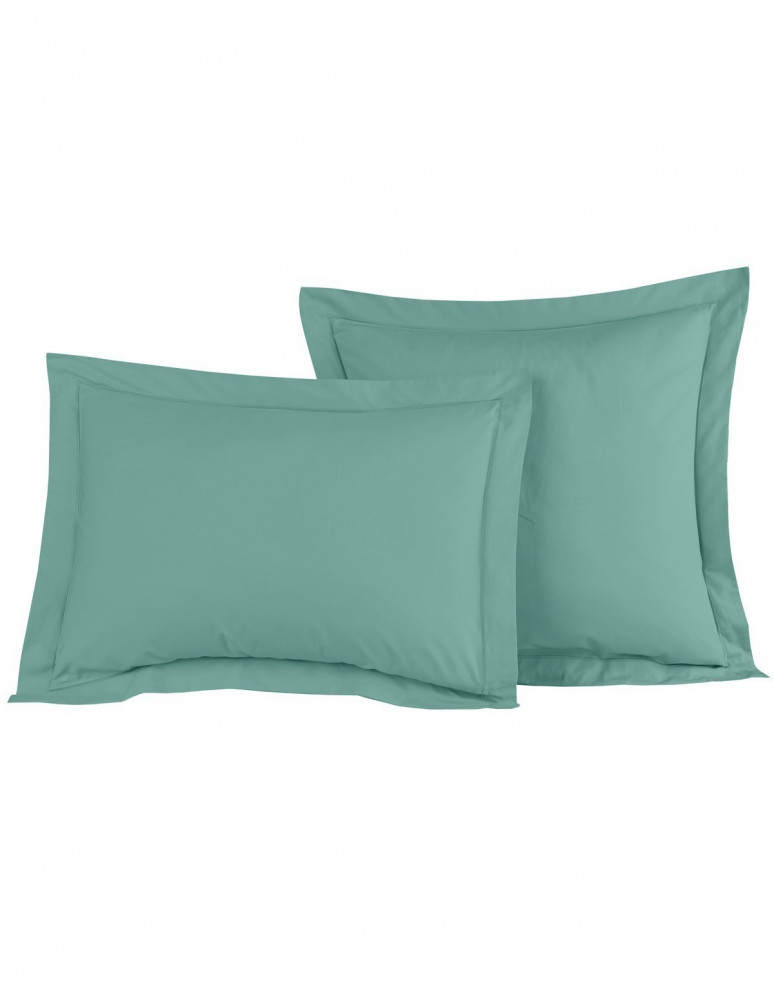 Lot de 2 Taies D'oreiller Unie Percale EASY CARE 80 fils/cm² SENSEI...