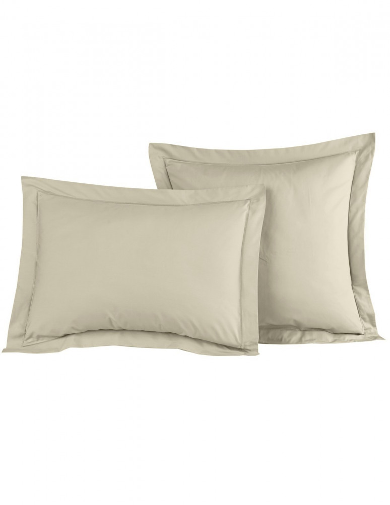 Lot de 2 Taies D'oreiller Unie Percale EASY CARE 80 fils/cm² SENSEI...