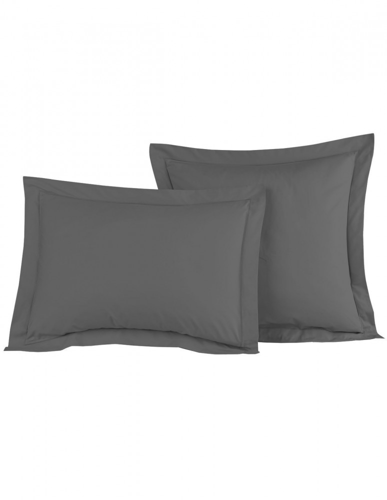 Lot de 2 Taies D'oreiller Unie Percale EASY CARE 80 fils/cm² SENSEI...