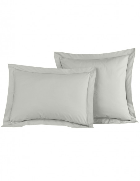 Lot de 2 Taies D'oreiller Unie Percale EASY CARE 80 fils/cm² SENSEI...