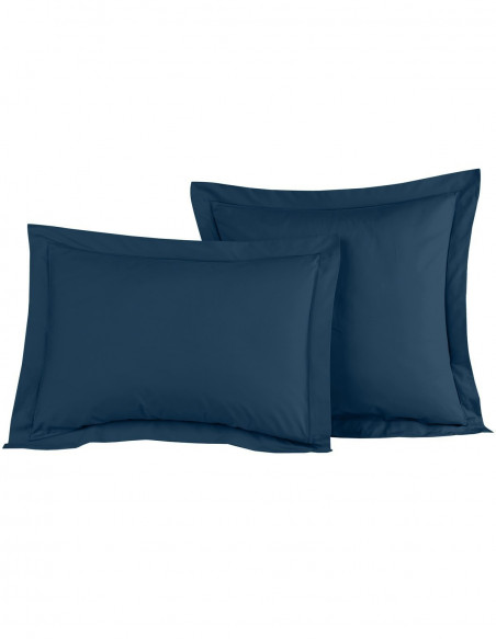 Lot de 2 Taies D'oreiller Unie Percale EASY CARE 80 fils/cm² SENSEI...