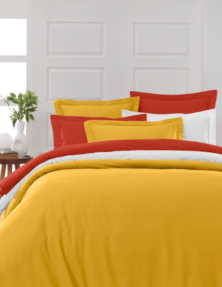 Lot de 2 Taies D'oreiller Unie Percale EASY CARE 80 fils/cm² SENSEI...