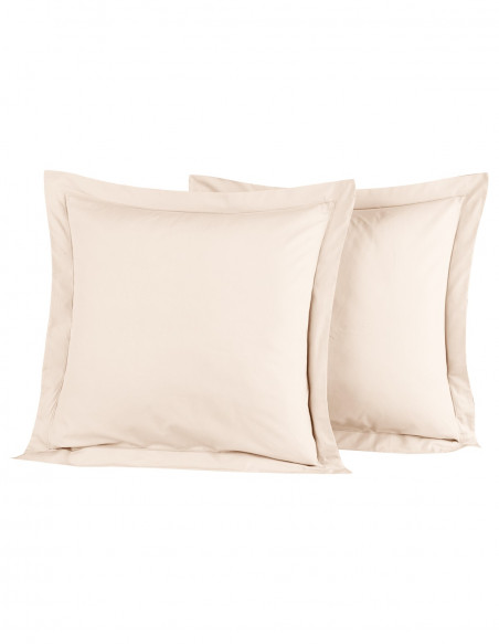 Lot de 2 Taies D'oreiller Unie Percale EASY CARE 80 fils/cm² SENSEI...