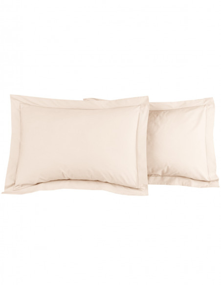 Lot de 2 Taies D'oreiller Unie Percale EASY CARE 80 fils/cm² SENSEI...