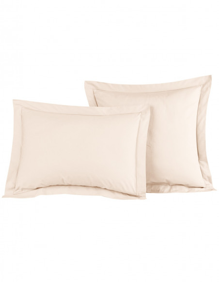 Lot de 2 Taies D'oreiller Unie Percale EASY CARE 80 fils/cm² SENSEI...