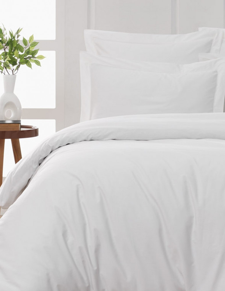 Housse de Couette Unie Percale EASY CARE 80 fils/cm² SENSEI SOFT, H...