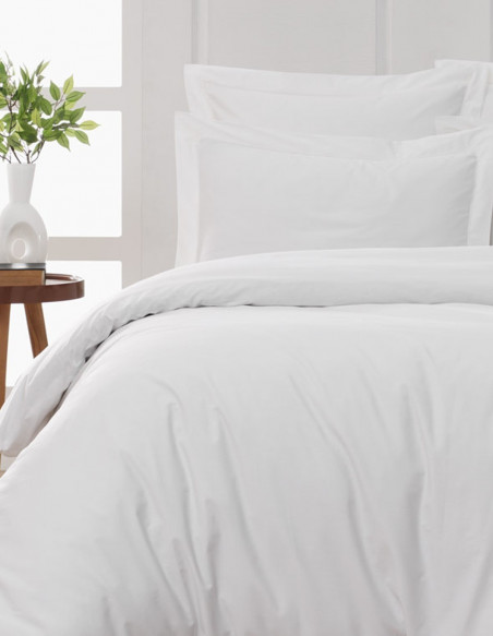 Housse de Couette Unie Percale EASY CARE 80 fils/cm² SENSEI SOFT, H...