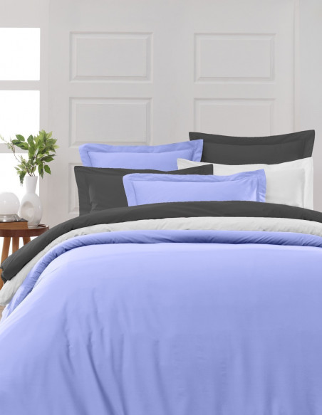 Housse de Couette Unie Percale EASY CARE 80 fils/cm² SENSEI SOFT, H...