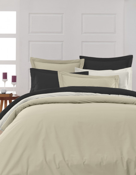 Housse de Couette Unie Percale EASY CARE 80 fils/cm² SENSEI SOFT, H...