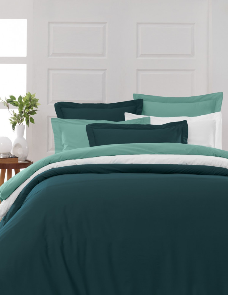 Housse de Couette Unie Percale EASY CARE 80 fils/cm² SENSEI SOFT, H...