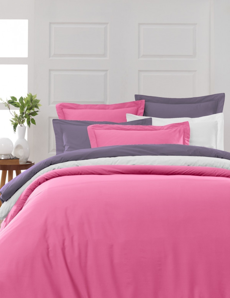 Housse de Couette Unie Percale EASY CARE 80 fils/cm² SENSEI SOFT, H...