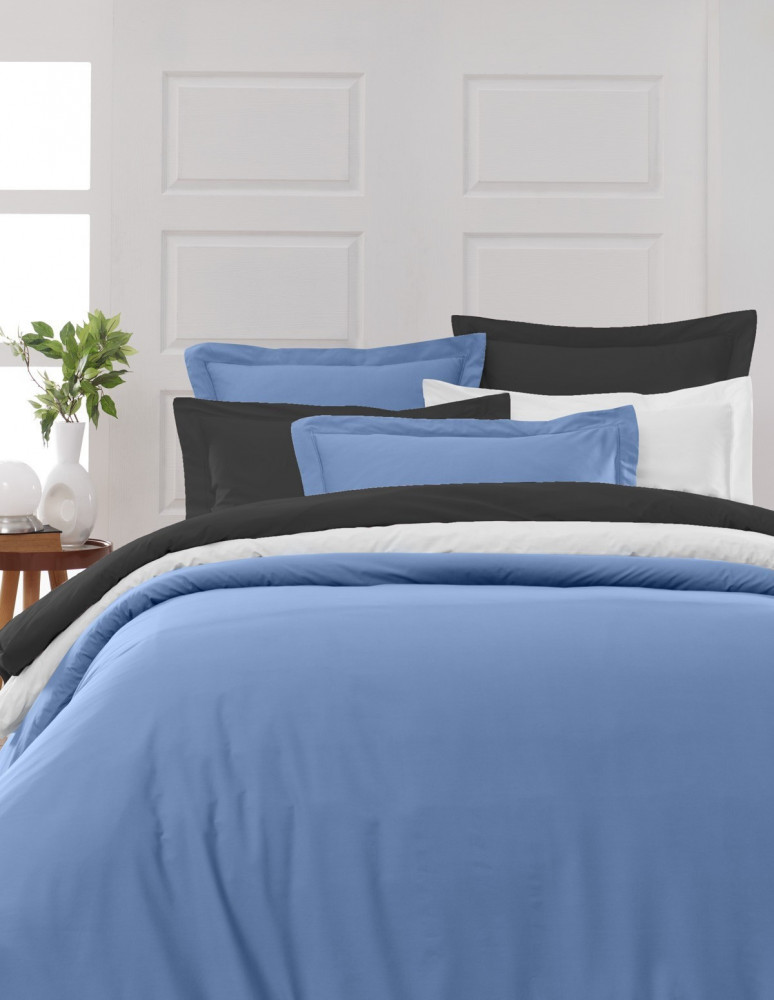 Housse de Couette Unie Percale EASY CARE 80 fils/cm² SENSEI SOFT, H...