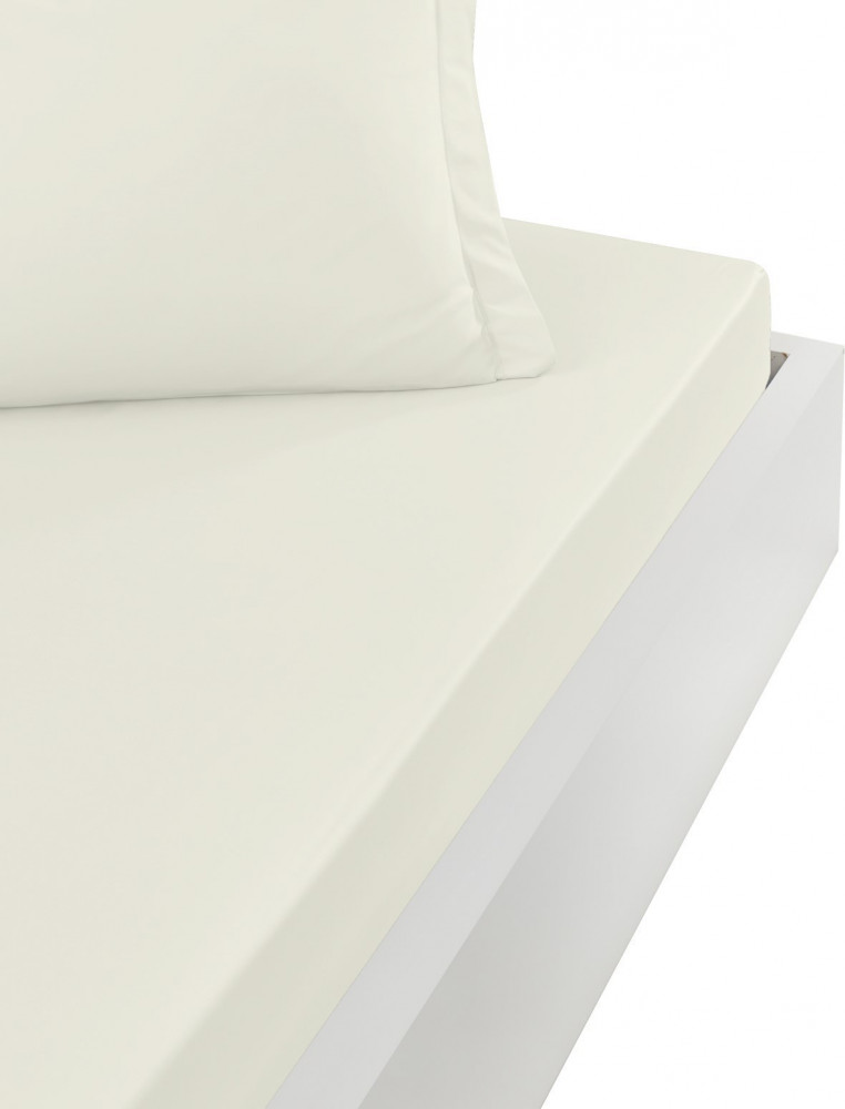 Drap Housse Uni Percale - Grand Bonnet - EASY CARE 80 fils/cm² SENS...