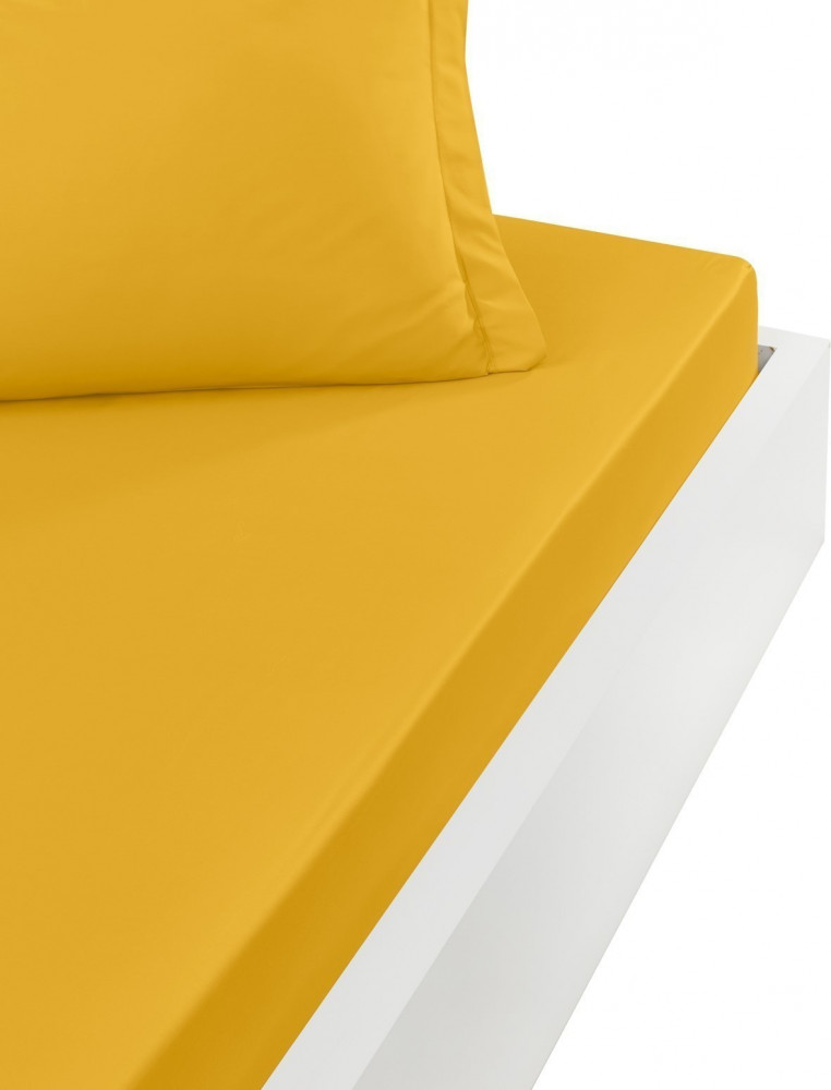 Drap Housse Uni Percale - Grand Bonnet - EASY CARE 80 fils/cm² SENS...