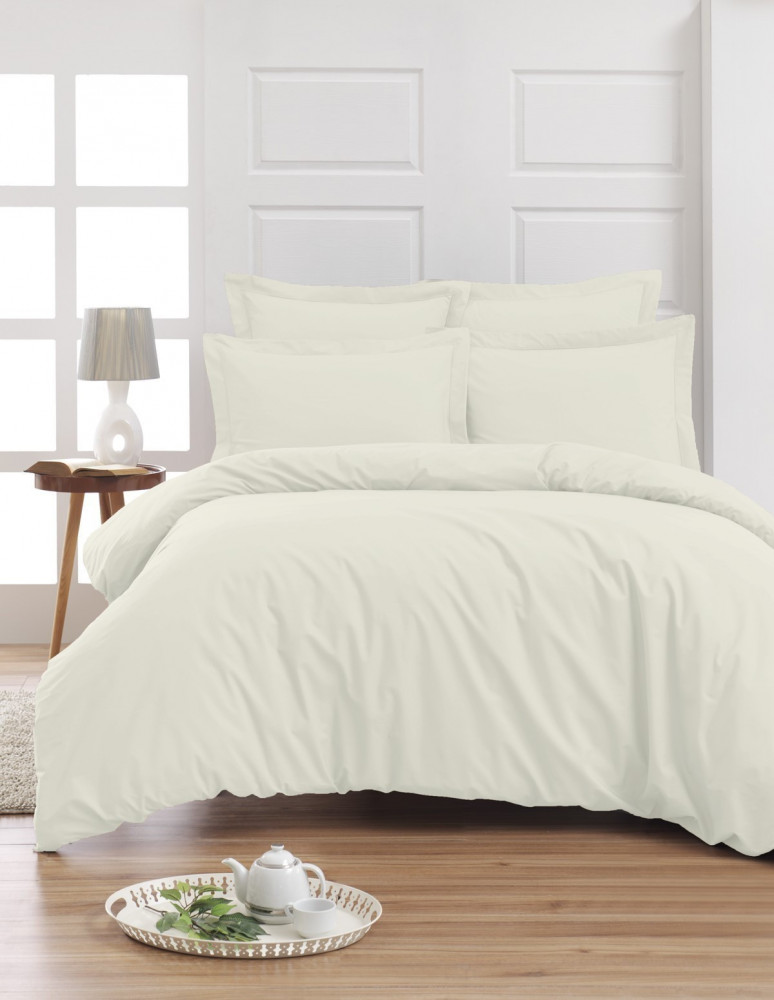 Drap Housse Uni Percale - Grand Bonnet - EASY CARE 80 fils/cm² SENS...