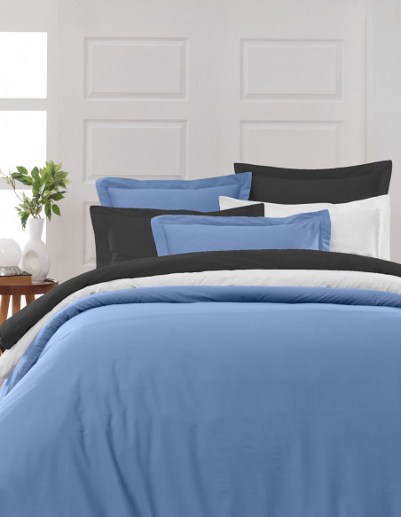 Drap Housse Uni Percale - Grand Bonnet - EASY CARE 80 fils/cm² SENS...