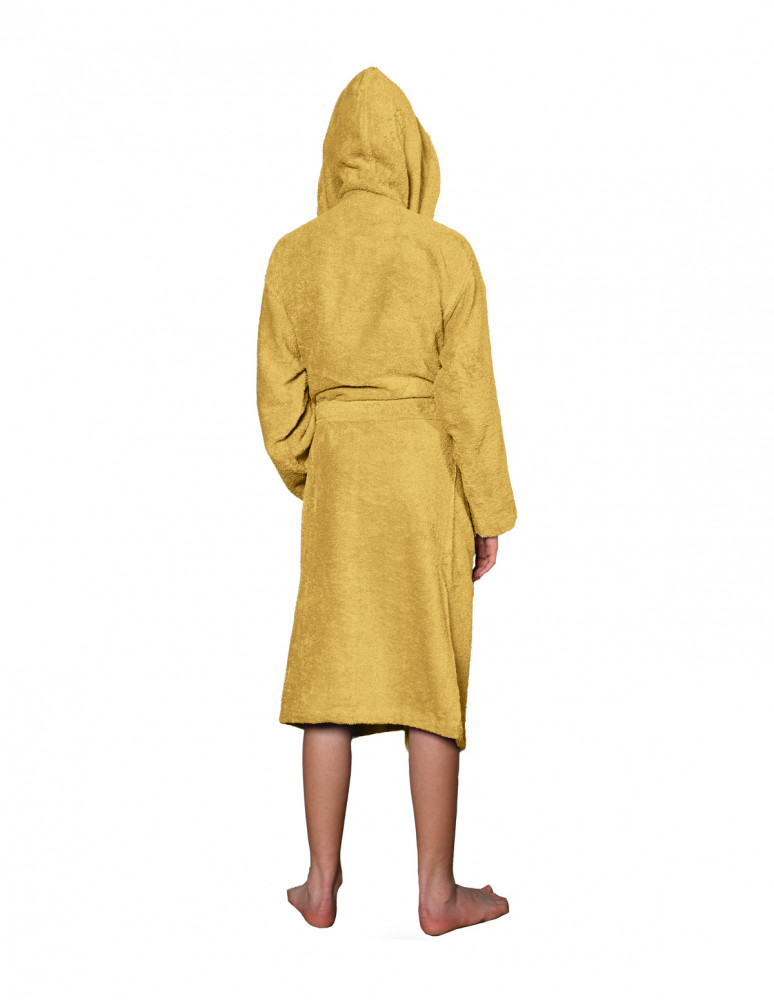 Peignoir de bain enfant à capuche uni...
