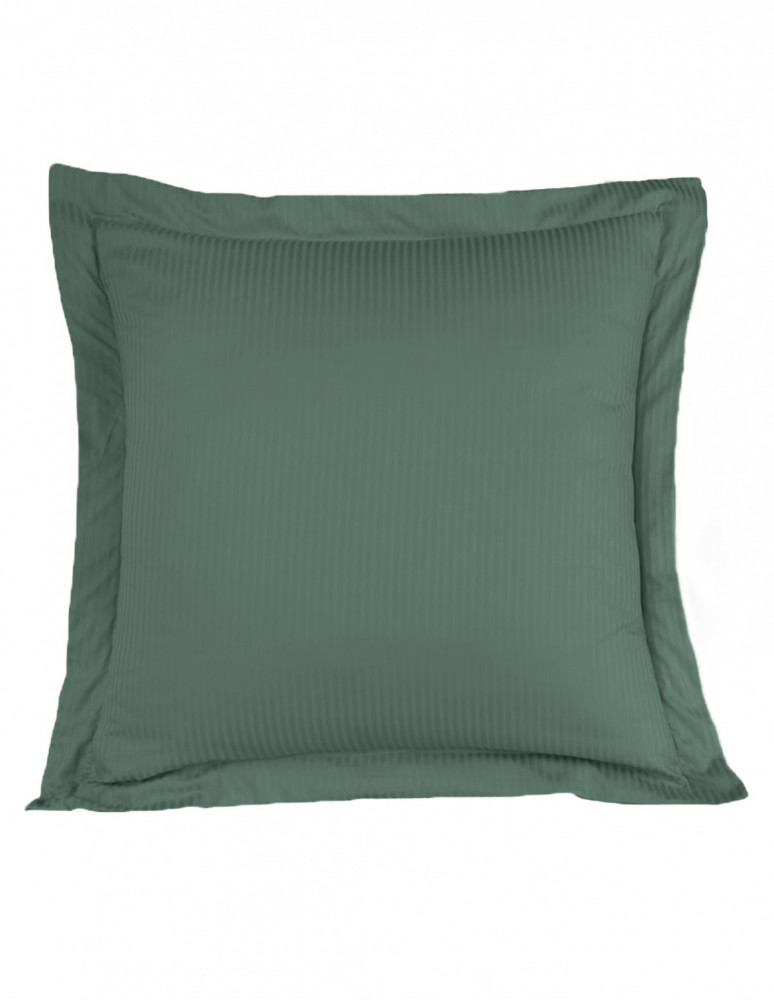 2 taies d'oreiller rayées en satin de...