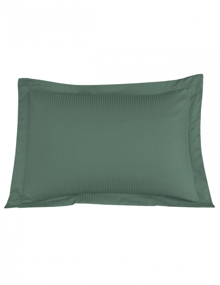 2 taies d'oreiller rayées en satin de...