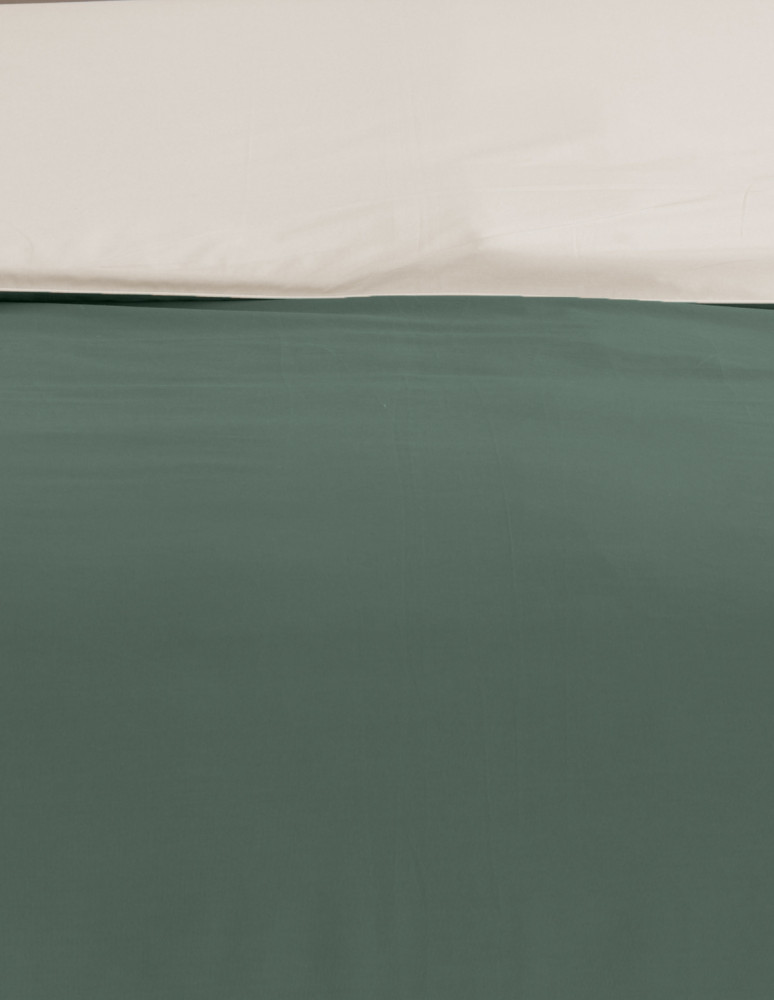 Housse de couette bicolore en percale...