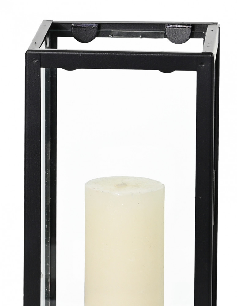 Photophore métal socle en bois...