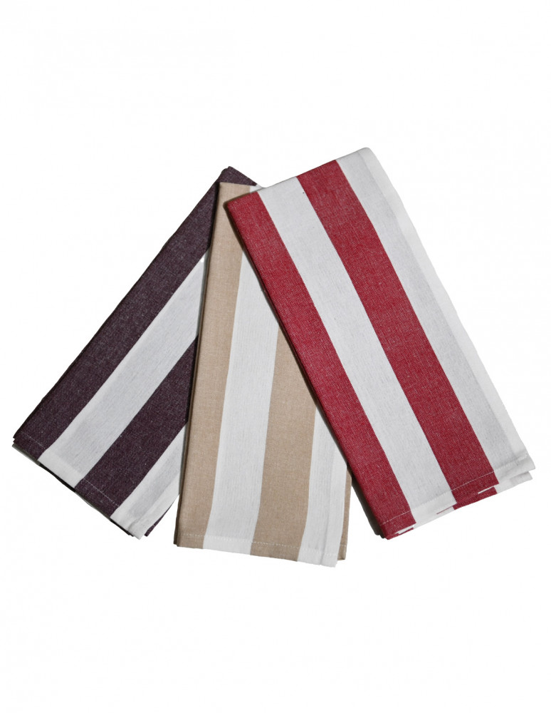 Lot de 3 Torchons 50x70 MELROSE Lot de 3 Torchons 50x70 MELROSE