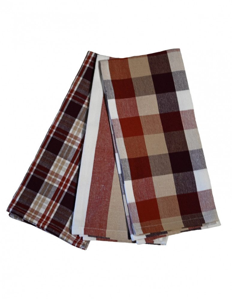 Lot de 3 Torchons 50x70 GLASGOW Lot de 3 Torchons 50x70 GLASGOW