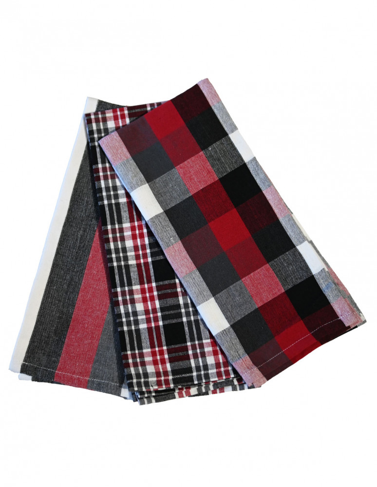 Lot de 3 Torchons 50x70 GLASGOW Lot de 3 Torchons 50x70 GLASGOW