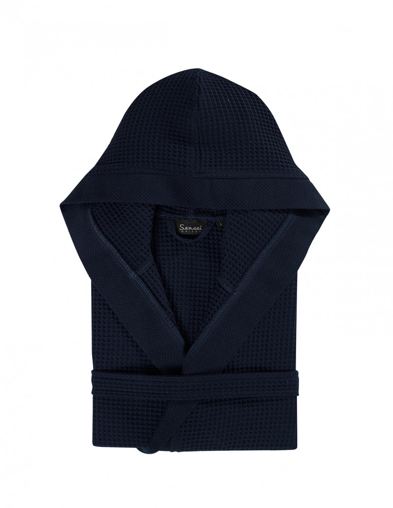 Peignoir mi-long nid d'abeille...