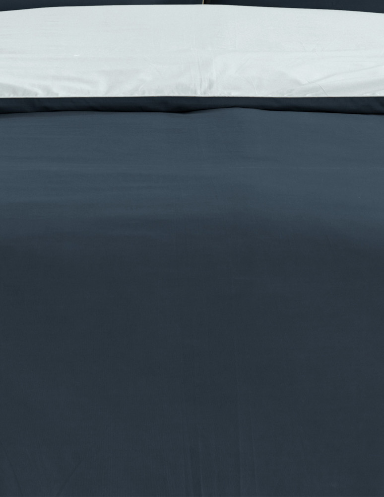 Housse de couette bicolore en percale...