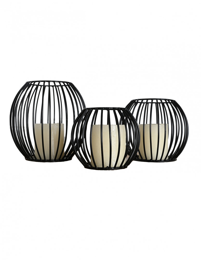 Photophore Métal Rond KEMI BLACK MM