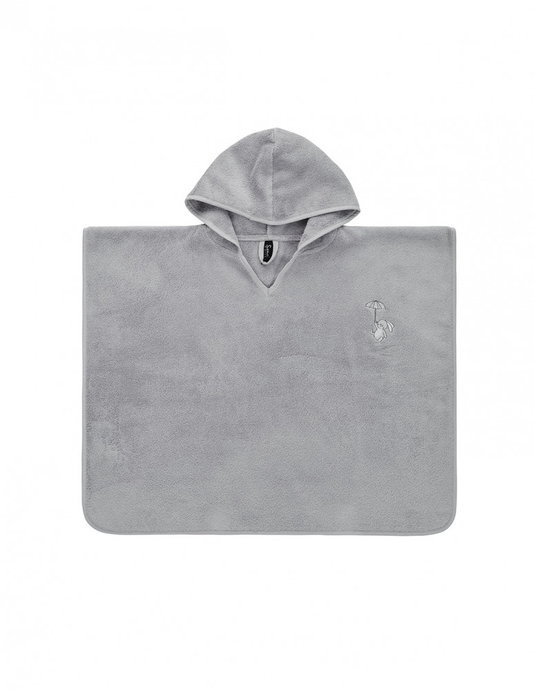 Poncho de bain enfant en coton peigné...