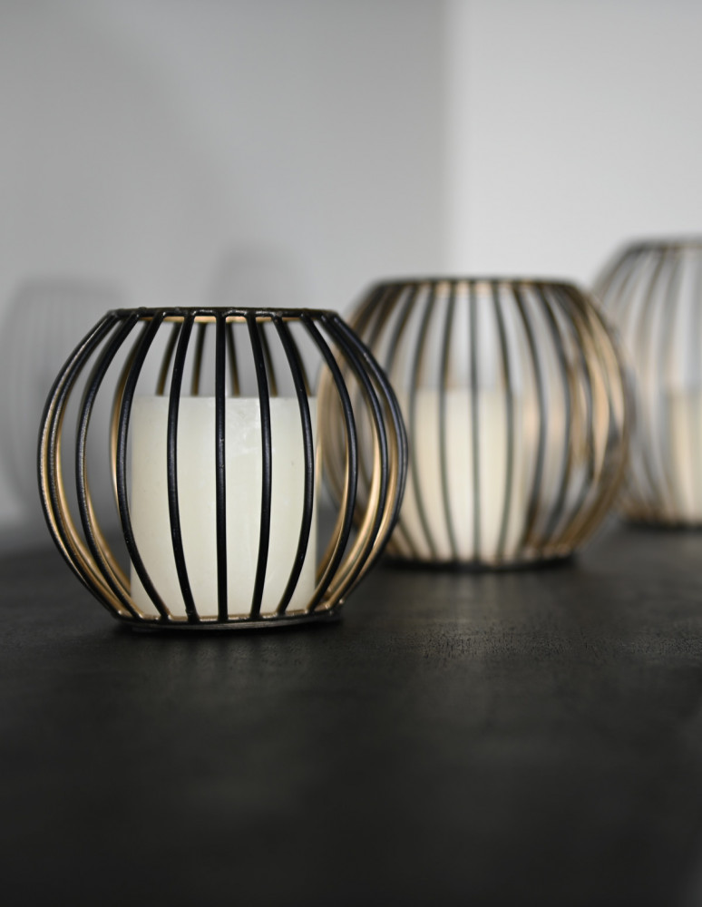 Photophore métal rond KEMI GOLD PM