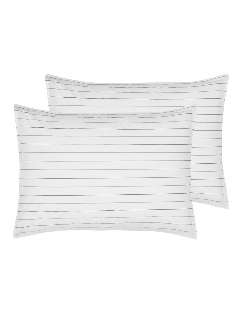 Lot de 2 taies d'oreillers percale...