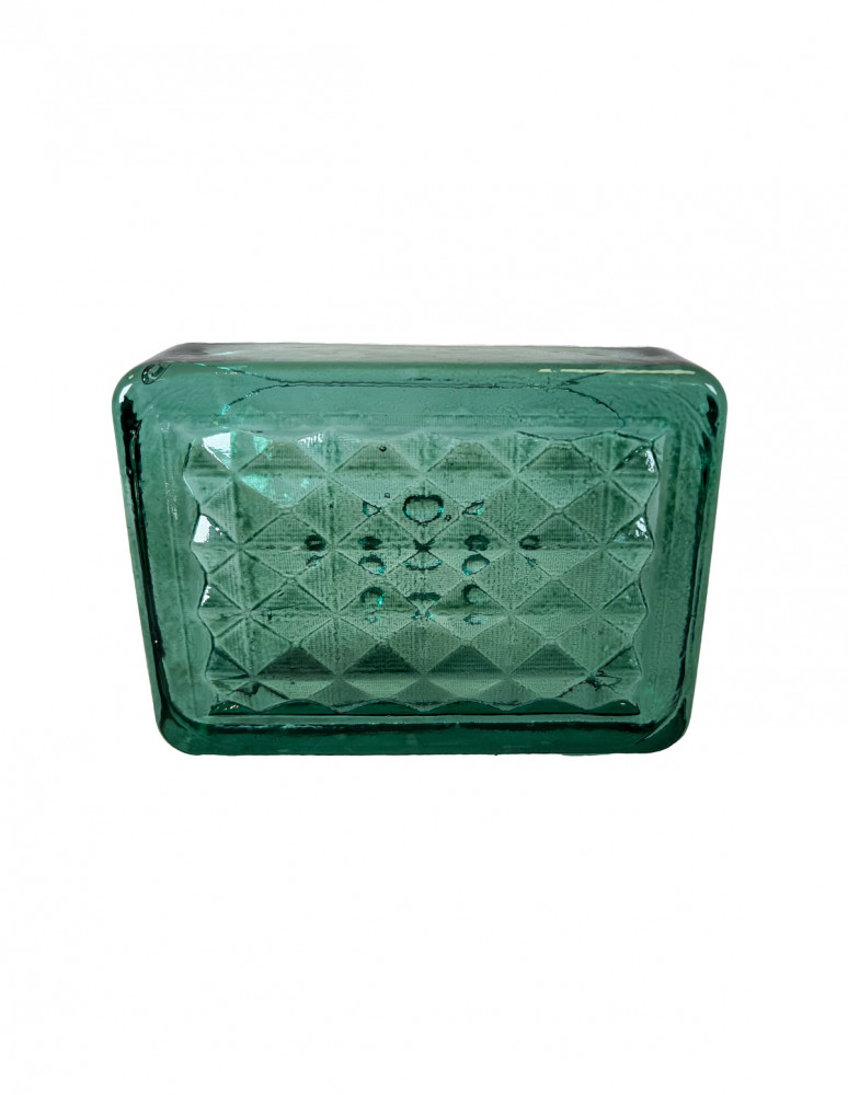 Porte-savon en verre recyclé KRYSTAL