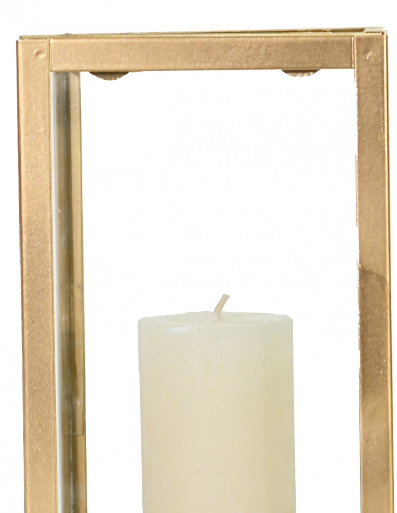 Photophore métal socle bois KANDAVA...