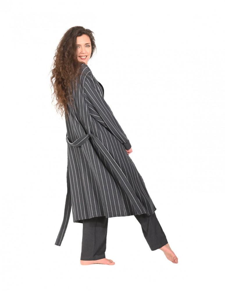 Peignoir d'intérieur rayé femme ANDREA