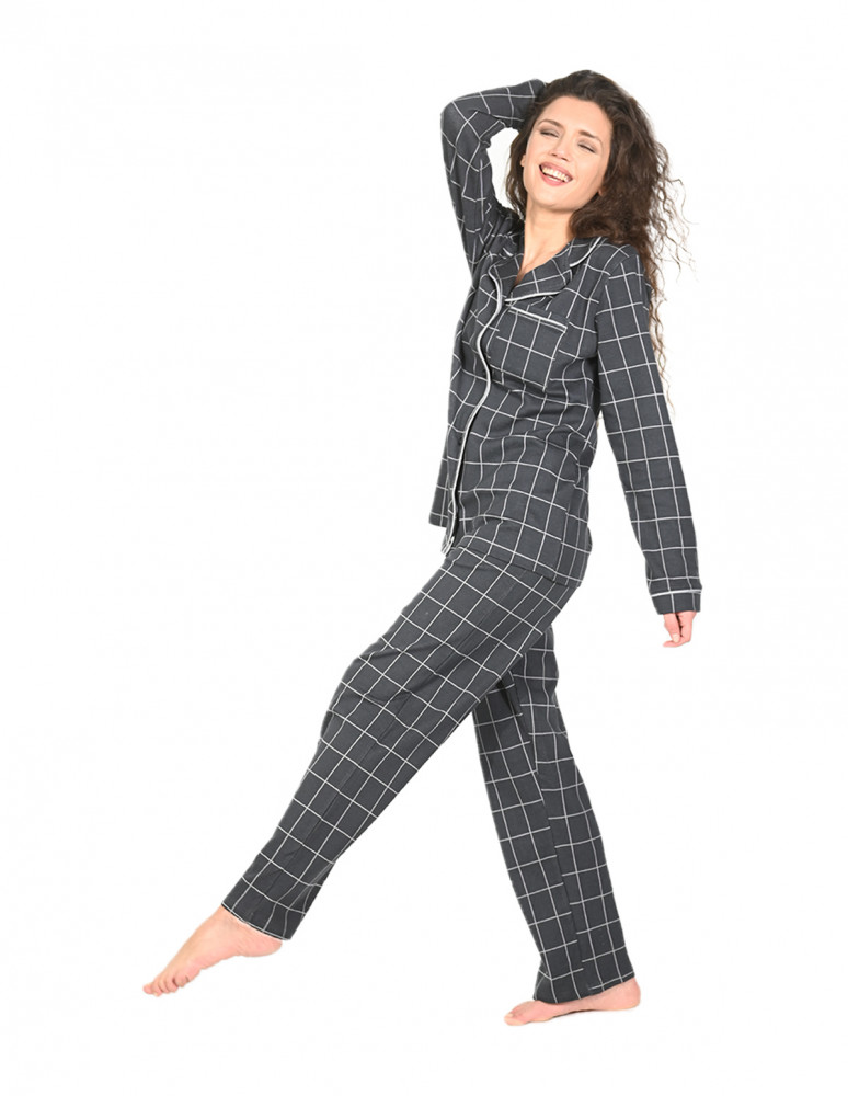 Pyjamas carreaux coton femme 100%...