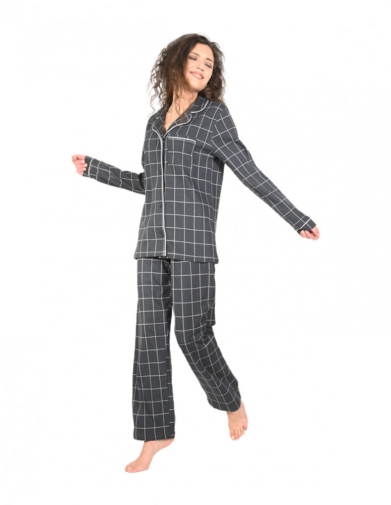 Pyjamas carreaux coton femme 100%...