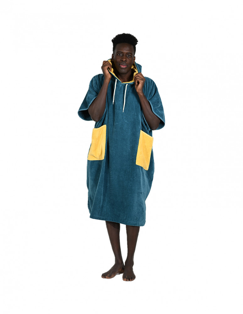 Poncho de plage adulte en velours BEACH