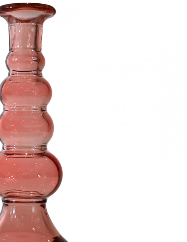 Bougeoir en verre recyclé h 22 cm ASCOT