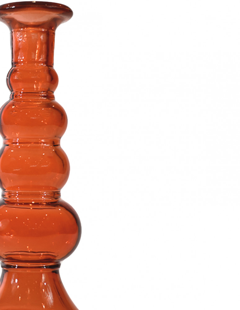 Bougeoir en verre recyclé h 22 cm ASCOT