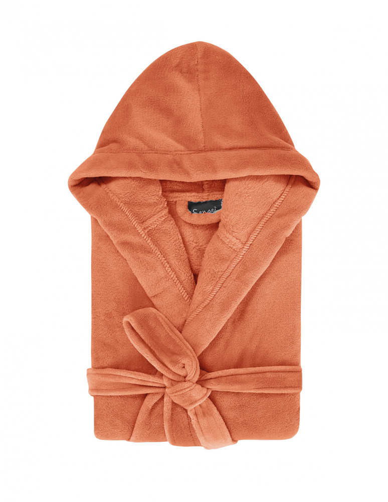 Peignoir polaire mixte à capuche KAPRA