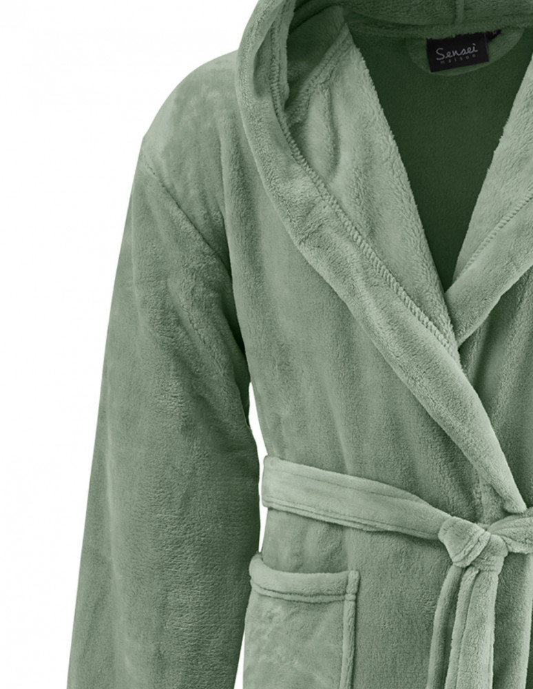 Peignoir polaire mixte à capuche KAPRA