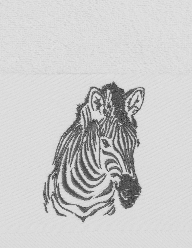 Paréo de bain brodé 420gr/m² ZEBRA
