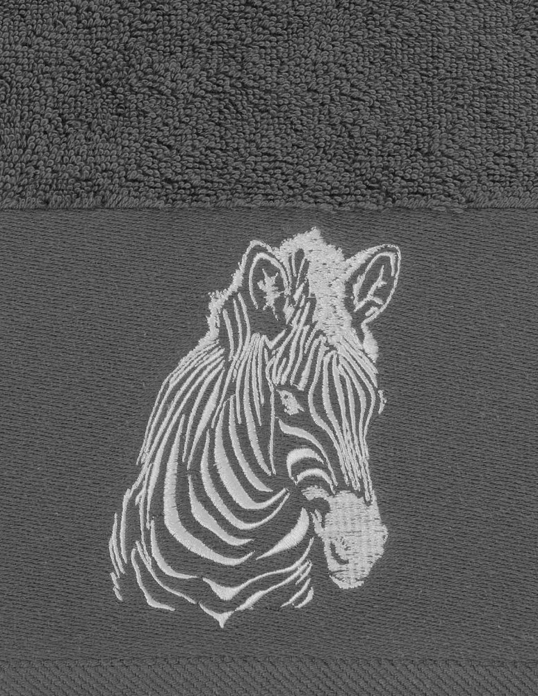 Paréo de bain brodé 420gr/m² ZEBRA