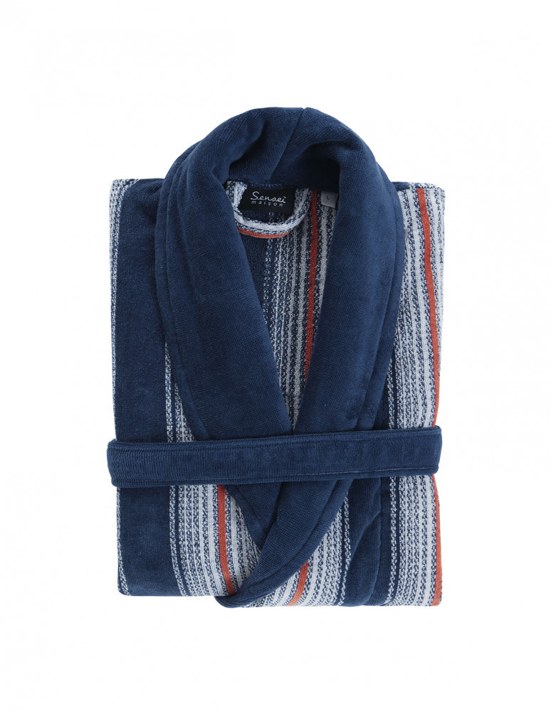 Peignoirs col châle Velours Jacquard...