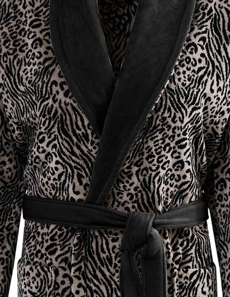 Peignoirs col châle Velours Jacquard...